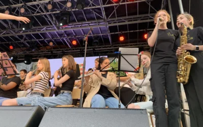 Musiker*innen der Gesamtschule Schinkel rocken die Osnabrücker Maiwoche